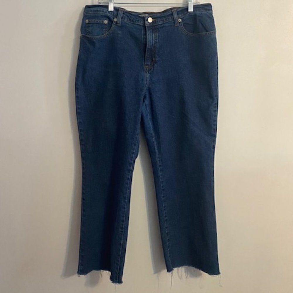 St. John's Bay  5 pockets distressed Woman Bootcut stretch jeans, size  16W
